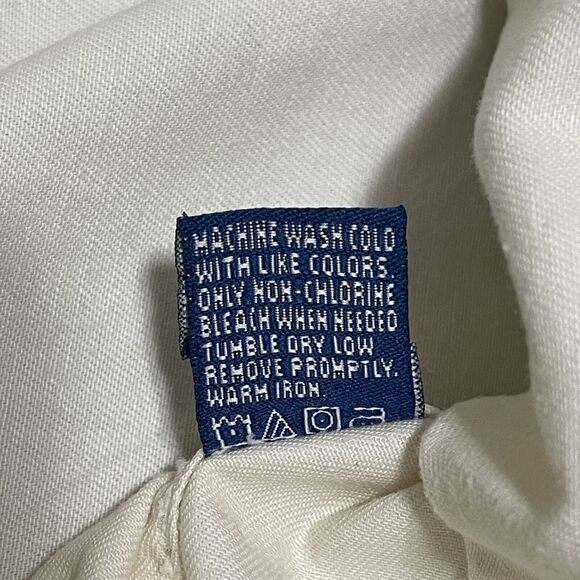 VTG Geronimo Trail Guest Ranch Shirt Mens Large Beige Embroidered Heavy Cotton - Picture 9 of 13